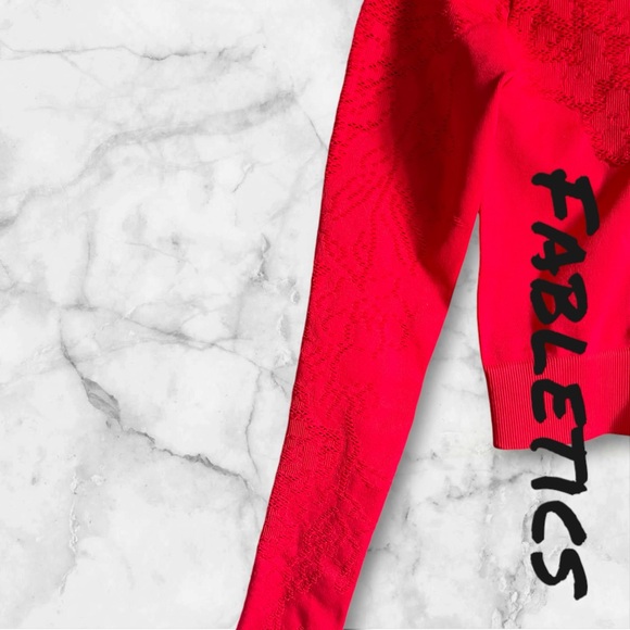 Fabletics Women's Flora Seamless Red Long-Sleeve Top - Picture 4 of 10